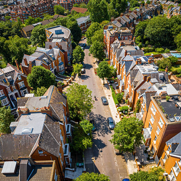 Aerial,View,Of,Belsize,Park,,A,Residential,Area,Of,Hampstead